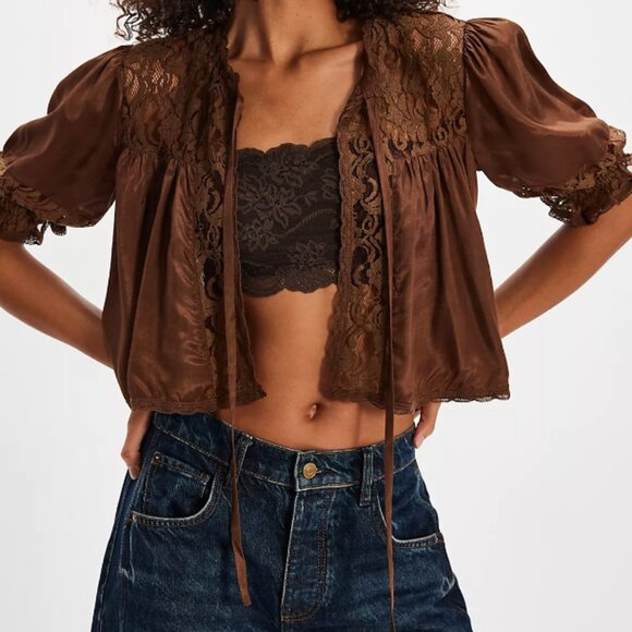#73 NWT Free People Lenna Set in Chocolate Gelato - Picture 4 of 9